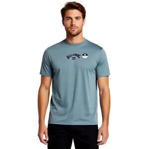 Billabong Mens Arch Wave Short Sleeve Rashguard UPF 50 Blue S NWT